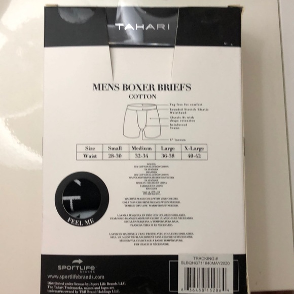 Mens Tahari 3 Boxers Briefs XL - Picture 5 of 7
